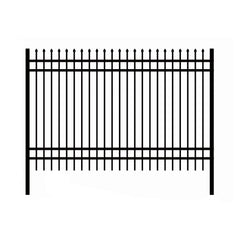 10x7 ft Steel Fence with 4 Rails, 30 Panels