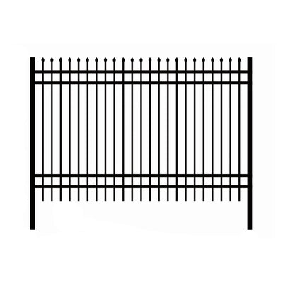 10x7 ft Steel Fence with 4 Rails, 30 Panels
