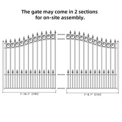 12x6 ft Steel Sliding Driveway Gate