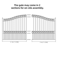 12x6 ft Steel Sliding Driveway Gate