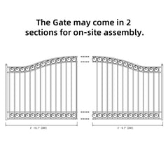 14x6 ft Steel Sliding Driveway Gate