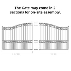14x6 ft Steel Sliding Driveway Gate