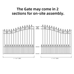 14x6 ft Steel Sliding Driveway Gate