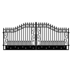 18x8 ft Steel Dual Swing Driveway Gate