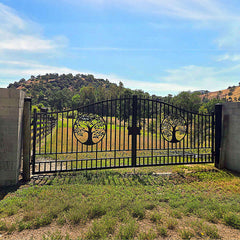 20x8 ft Steel Dual Swing Driveway Gate