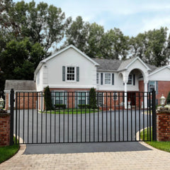 ALEKO Steel Single Swing Driveway Gate - MADRID Style - 12 x 6 Feet