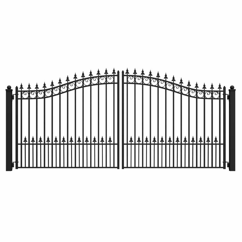 Steel Dual Swing Driveway Gate - PARIS Style
