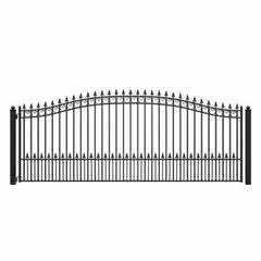 ALEKO Steel Single Swing Driveway Gate - PRAGUE Style - 16 x 6 Feet