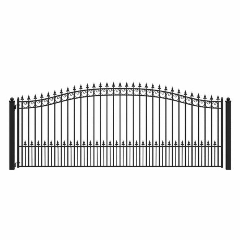 ALEKO Steel Single Swing Driveway Gate - PRAGUE Style - 16 x 6 Feet