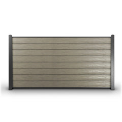 ALEKO 8’ x 4’ Composite Privacy Fence - Gray - Charlotte Series