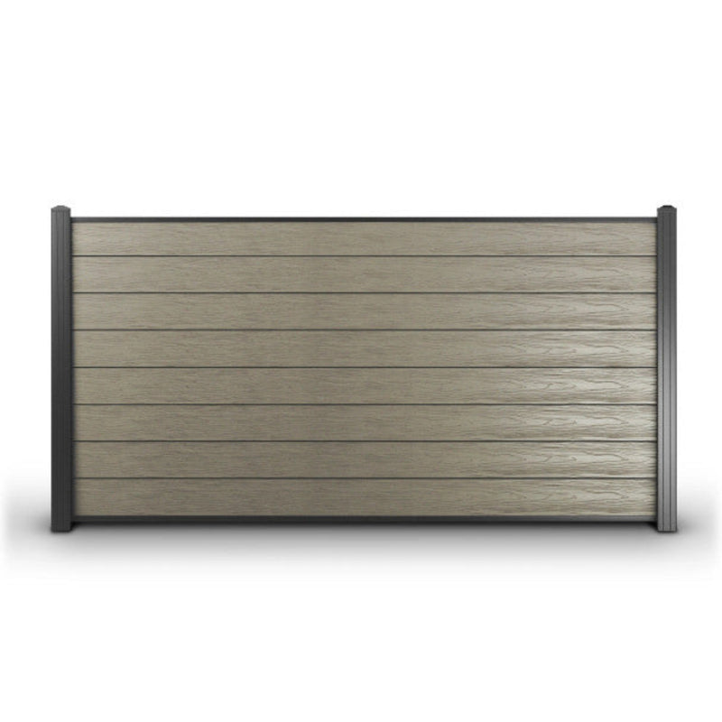ALEKO 8’ x 4’ Composite Privacy Fence - Gray - Charlotte Series