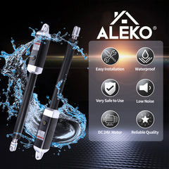 ALEKO Automated Steel Dual Swing Driveway Gate and Gate Opener Complete Kit – ETL Listed - Barcelona Style – 12 x 6 Feet