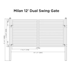ALEKO Automated Steel Dual Swing Driveway Gate and Gate Opener Complete Kit – MILAN Style – 12 x 6 Feet - ETL Listed