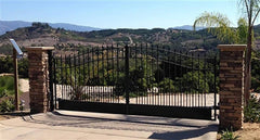 ALEKO Automated Steel Dual Swing Driveway Gate and Gate Opener Complete Kit – ETL Listed - Venice Style – 12 x 6 Feet