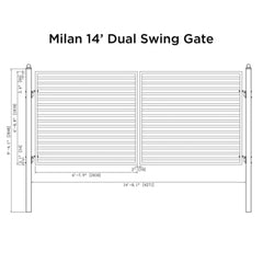 ALEKO Automated Steel Dual Swing Driveway Gate and Gate Opener Complete Kit – MILAN Style – 14 x 6 Feet - ETL Listed