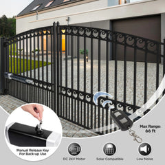 ALEKO Automated Steel Dual Swing Driveway Gate and Gate Opener Complete Kit – PARIS Style – 14 x 6 Feet - ETL Listed