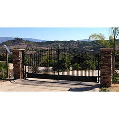 ALEKO Automated Steel Dual Swing Driveway Gate and Gate Opener Complete Kit – ETL Listed - Venice Style – 14 x 6 Feet