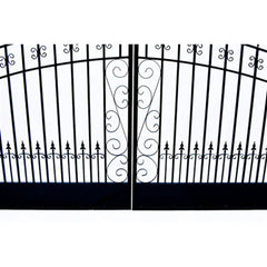 ALEKO Automated Steel Dual Swing Driveway Gate and Gate Opener Complete Kit – ETL Listed - Venice Style – 14 x 6 Feet