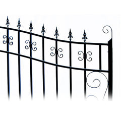ALEKO Automated Steel Dual Swing Driveway Gate and Gate Opener Complete Kit – ETL Listed - Venice Style – 14 x 6 Feet
