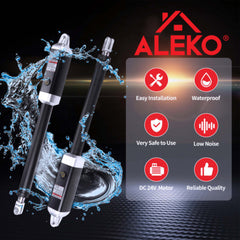 ALEKO Automated Steel Dual Swing Driveway Gate and Gate Opener Complete Kit – ETL Listed - Venice Style – 14 x 6 Feet