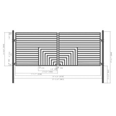 ALEKO Automated Steel Dual Swing Driveway Gate and Gate Opener Complete Kit – Florence Style – 16 x 6 Feet