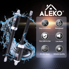 ALEKO Automated Steel Dual Swing Driveway Gate and Gate Opener Complete Kit – MILAN Style – 16 x 6 Feet