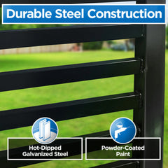 ALEKO Automated Steel Dual Swing Driveway Gate and Gate Opener Complete Kit – MILAN Style – 16 x 6 Feet