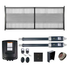 ALEKO Automated Steel Dual Swing Driveway Gate and Gate Opener Complete Kit – Barcelona Style – 18 x 6 Feet