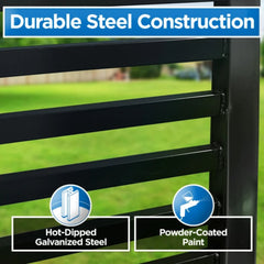 ALEKO Automated Steel Dual Swing Driveway Gate and Gate Opener Complete Kit – MILAN Style – 18 x 6 Feet