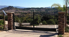 ALEKO Automated Steel Dual Swing Driveway Gate and Gate Opener Complete Kit – Venice Style – 18 x 6 Feet
