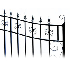 ALEKO Automated Steel Dual Swing Driveway Gate and Gate Opener Complete Kit – Venice Style – 18 x 6 Feet