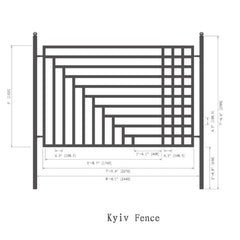 ALEKO 2-Panel Fence Kit – KYIV Style – 8x5 ft.
