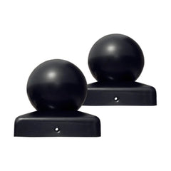 ALEKO Large Cap for Driveway Gate Post - 3.5 x 3.5 Inches - Black - Lot of 2