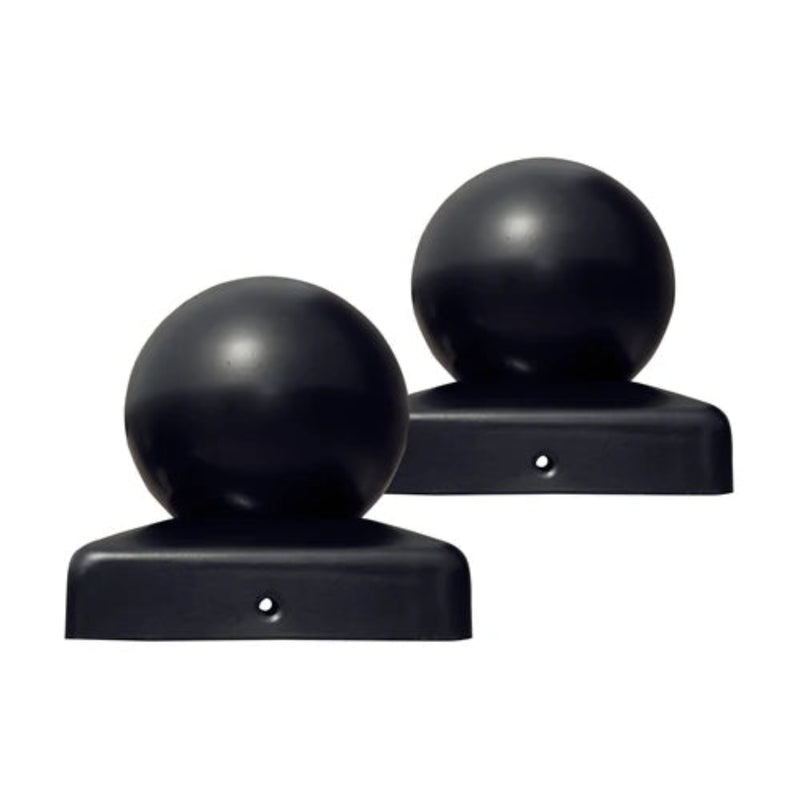 ALEKO Large Cap for Driveway Gate Post - 3.5 x 3.5 Inches - Black - Lot of 2