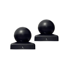 ALEKO Medium Cap for Driveway Gate Post - 2.5 x 2.5 Inches - Black - Lot of 2