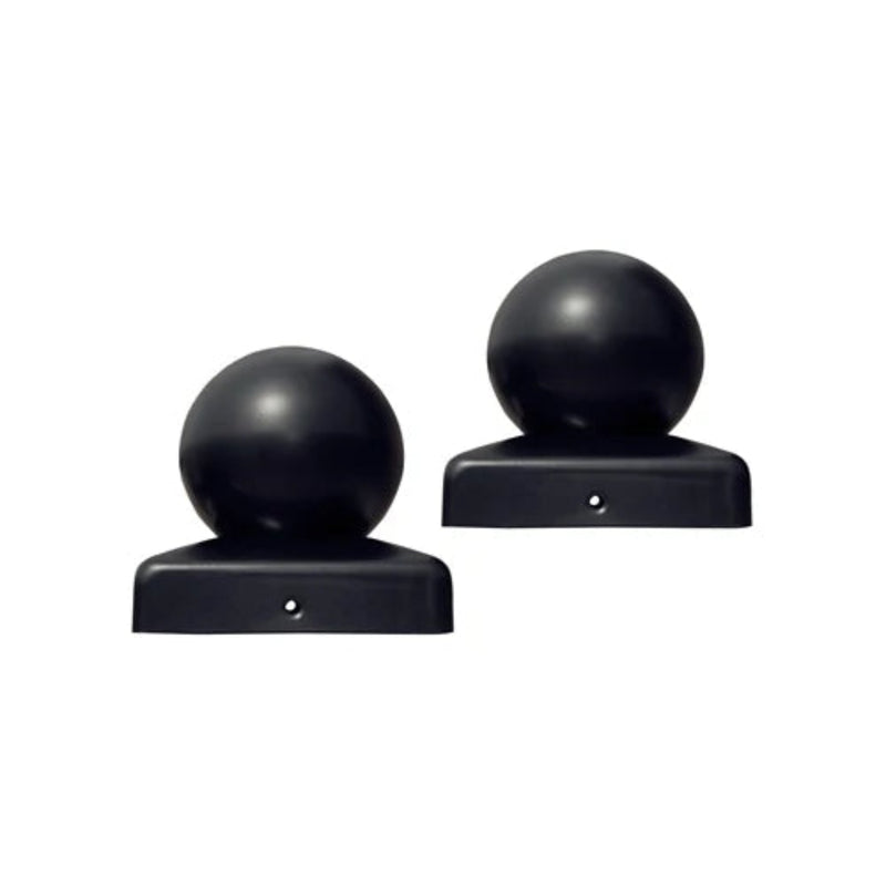 ALEKO Medium Cap for Driveway Gate Post - 2.5 x 2.5 Inches - Black - Lot of 2
