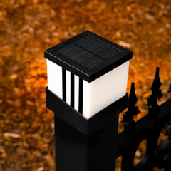 ALEKO Solar Fence Post Cap Lamps - Kit of 2