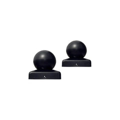 ALEKO Small Cap for Driveway Gate Post - 2.5 x 2.5 Inches - Black - Lot of 2