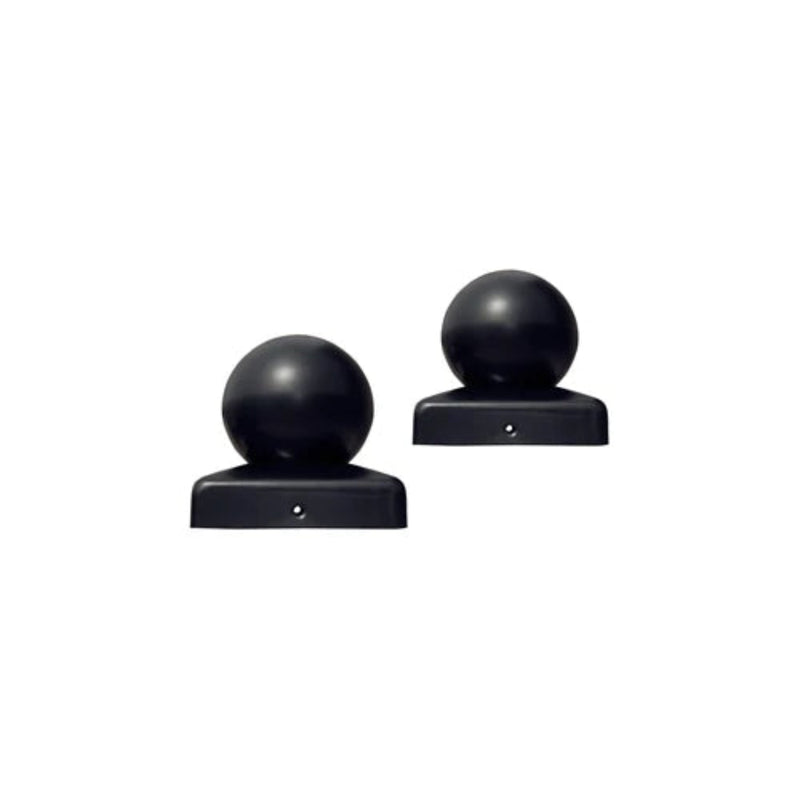 ALEKO Small Cap for Driveway Gate Post - 2.5 x 2.5 Inches - Black - Lot of 2
