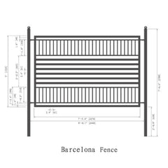 ALEKO 4-Panel Fence Kit – BARCELONA Style – 8x5 ft