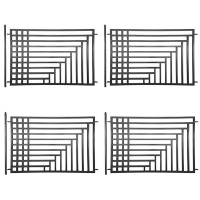 ALEKO 4-Panel Fence Kit – KYIV Style – 8x5 ft.