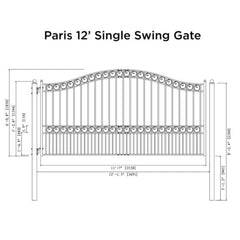 ALEKO 4-Panel Steel Fence Kit – LONDON Style – 8x5 ft. Each