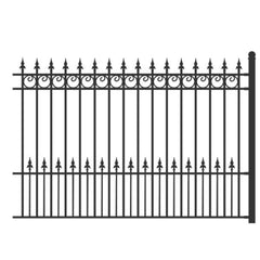 ALEKO 4-Panel Steel Fence Kit – PRAGUE Style – 8x5 ft. Each