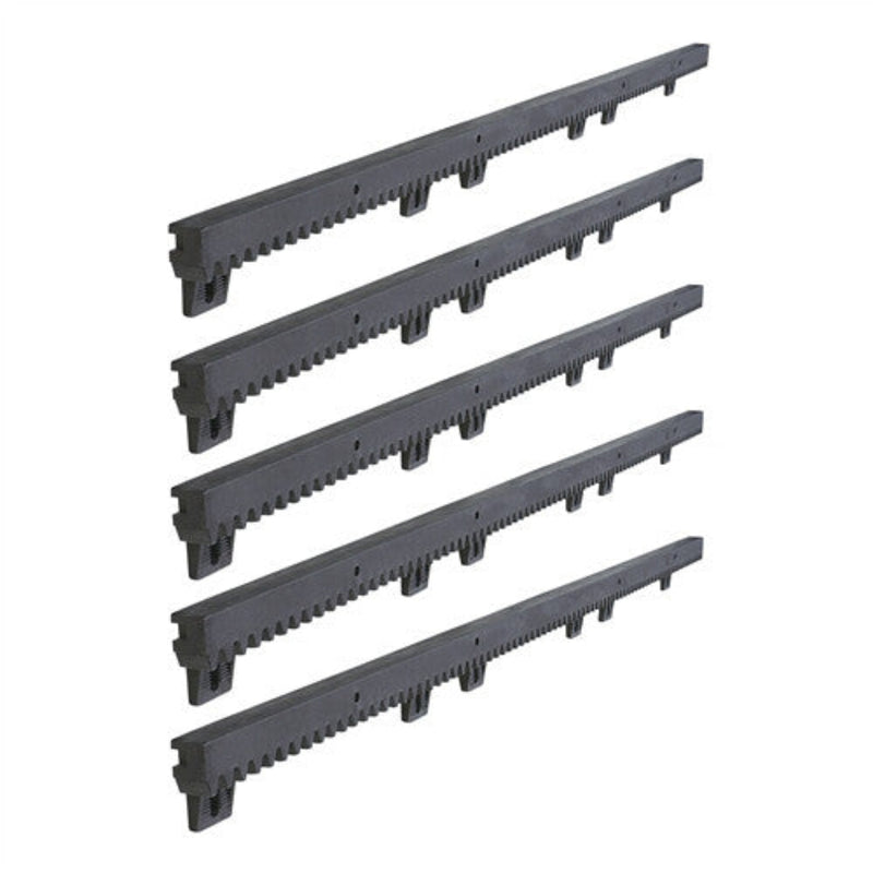ALEKO Fiberglass Reinforced Nylon Gear Rack with Metal Insert - 3.3 Feet - Set of 5