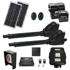 ALEKO Dual Swing Gate Operator - AS1200 AC/DC - Solar Kit 60W