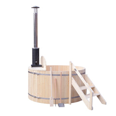 Wood-Fired Hot Tub and Ice Bath with Internal Stove – 4-5 Person – Pine PIWSHTUB