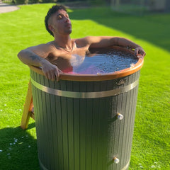 ALEKO Ice Bath Frost Cold Pod Plunge Tub | 118 Gallon Water Treatment Capacity | 37.5” x 32.25”