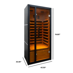 Hemlock Infrared Sauna – Black - 1 Person