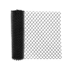 ALEKO Galvanized Steel Chain Link Fence Fabric - 6 x 50 Feet - 9.5 AW Gauge - Black