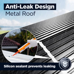 ALEKO 12 x 26 x 9.6' Metal Carport with Corrugated Roof and Sidewall Panels - Black